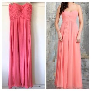 🔥Chiffon Strapless Sweetheart Dress Like New